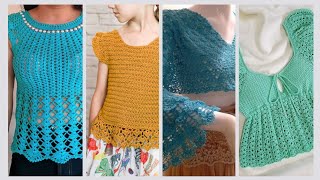 Crochet blouse with lovely pattern and motif,smart blouse, fitted crochet blouse #crochetblouse