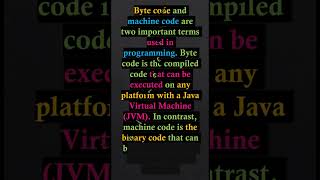 What is difference between machine code and bytecode in Java #youtube #shortsvideo #softwaretesting