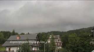 Time Lapse Maków Podhalański burza 23.07.2014 shelf cloud full version