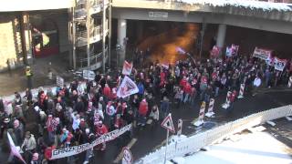 FC Koln supporters shot with a Canon XF100 in full auto mode