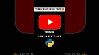 YouTube logo in python | How to create YouTube logo in python | turtle #python #shorts
