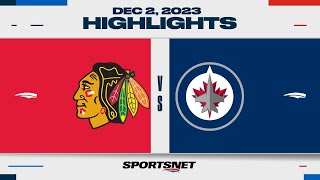 NHL Highlights | Blackhawks vs. Jets - December 2, 2023