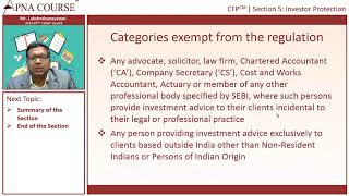 Consumer Protection | CFP | FPSB india | apnacourse