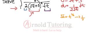 MATH 1505 Calc Test #3e: Integral with Substitution