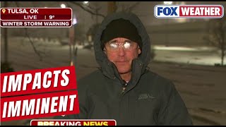 FOX Weather's Mike Seidel Live From Tulsa, Oklahoma, As Massive Storm System Moves Through