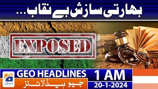 Geo Headlines 1 AM | India's Conspiracy Exposed in Canada | 20th January 2024