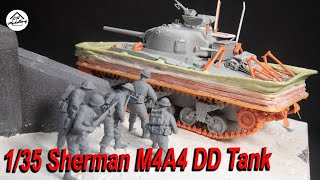 Building a Sherman M4A4 DD Tank and a D-Day Diorama - Part 1: Construction - 1/35 WW2 Diorama