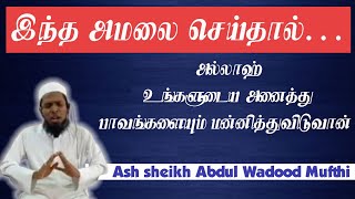 இந்த அமலை செய்தால் அனைத்து பாவங்களையும் அல்லாஹ் மன்னித்து விடுவான் | Moulavi Abdul Wadood Mufthi