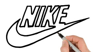 How to Draw Nike Logo | Logo Drawings Tutorial