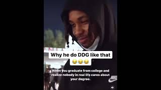 Lil woowop confronts DDG about leaving college with a degree and nobody cares #ddg #shorts #kidvlogs