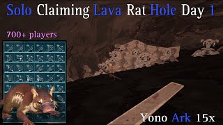 Solo Claiming The Best Rat Hole Day 1 | Yono Ark 15x