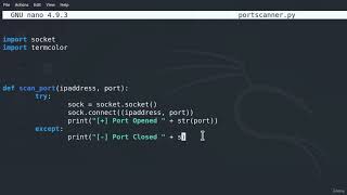 Coding a Portscanner in Python 3