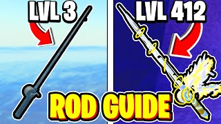 The ULTIMATE ROD GUIDE In Fisch! Best Rod For Each Level! Roblox