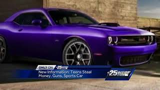 Teens steal money, guns, sports car