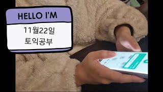 11월22일 토익공부