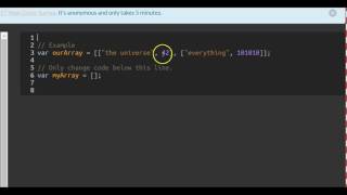 Nest one Array within Another Array, freeCodeCamp Basic Javascript