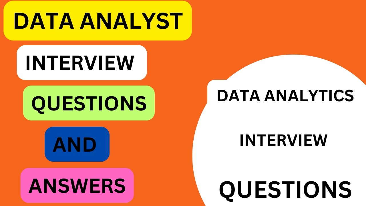 Data Analyst Interview Questions And Answer Data Analytics Interview