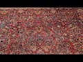 vintage oversized persian sarouk in dark red navy yellow pink green the persian knot sku 1711