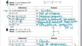 Chapter 2 Topic 6 Segment Proofs