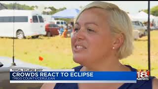 Crowds React To Eclipse