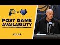 Indiana Pacers Postgame Media Availability at Memphis Grizzlies | December 1, 2024