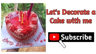 Let's decorate a birthday cake with me 😍✨️ එන්න මාත් එක්ක ලේසිම ලේසි ලස්සන කේක් එකක් හදන්න 🎂🙈🥀