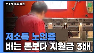 소득 낮은 노인층...정부 지원금, 근로소득의 3배 넘어 / YTN