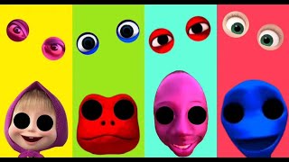 Wrong eyes👀Masha and Red PATILA and PINK Tenge Tenge and Blue Alien 👽