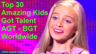 Top 30 Amazing Kids Got Talent Auditions of All Time! Best Singing Dancing Magic AGT - BGT Worldwide