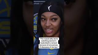 Angel Reese on the growth of the WNBA this season (h/t WGN News) #shorts
