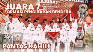 FORMASI PENGIBARAN BENDERA (PASPANRIA KOTA MEDAN) DI EVENT LAJURA 2024