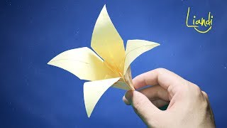 How to make a Paper Lily flowes | Liandi Origami Art