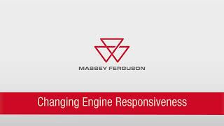 Changing Engine Responsiveness on MF S Series Tractors