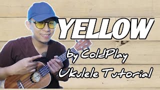 YELLOW by Coldplay UKULELE CHORDS | EASY UKULELE TUTORIAL