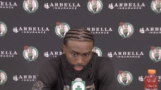 Jaylen Brown Says Coach Udoka Has: "My Full Attention & My Full Respect." | Celtics Media Day 2021