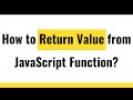 ✅ JavaScript Functions | JavaScript Return Statement | JavaScript Functions With Return Value