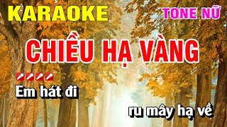 Karaoke Chiều Hạ Vàng Tone Nữ Nhạc Sống | Nguyễn Linh