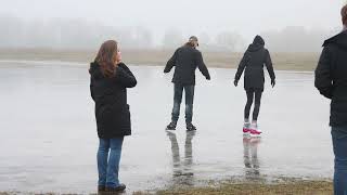 Nog één keer schaatsen tijdens de dooi in de Ryptsjerksterpolder