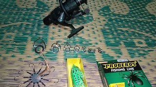 unboxing coblla CB- 340 reel,  frog 🐸, spider hook, proberos fishing line, rod guide