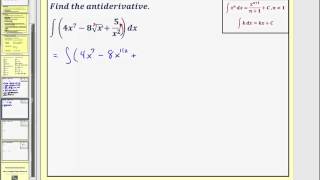 Introduction to Antiderivatives and Indefinite Integration (No Trig)