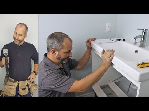 How to Install an IKEA Bathroom Wall Mount Vanity Cabinet, Sink and Faucet How to Install an IKEA Bathroom Wall Mount Vanity Cabinet, Sink and Faucet