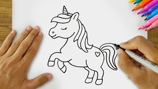 How to Draw a Cute Unicorn Easily? Step by Step Unicorn Drawing