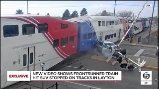 New video shows Frontrunner hit SUV stopped on tracks in Layton