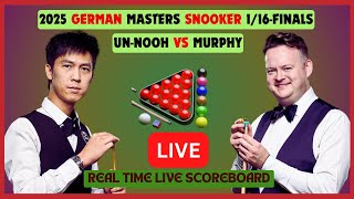 Thepchaiya Un-Nooh Vs Shaun Murphy LIVE Score UPDATE 2025 German Masters Snooker 1/16-Finals