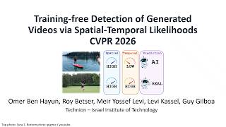 [CVPR 2026] Training-free Detection of Generated Videos via Spatial-Temporal Likelihoods