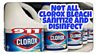 Not all Clorox bleach Disinfect and sanitize #notallcloroxbleachsanitizeanddisinfect