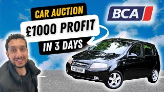 £1000 PROFIT IN 3 DAYS FROM CLEANING A CAR | BCA CAR AUCTION