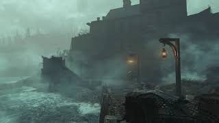 🎧 Stormy water ambient sounds 😴 in Fallout 4's Far Harbor | ASMR