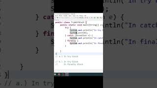 Try with System.exit(). Guess the output. #javainterview #javacodinginterview