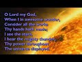 How Great Thou Art (O Lord my God) {3vv - Spring Harvest} [with lyrics for congregations]